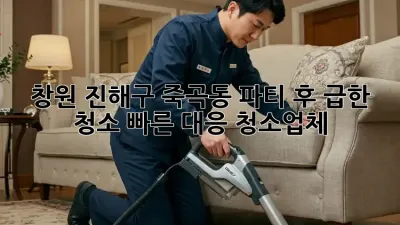 창원 진해구 죽곡동 파티 후 급한 청소? 빠른 대응 청소업체!